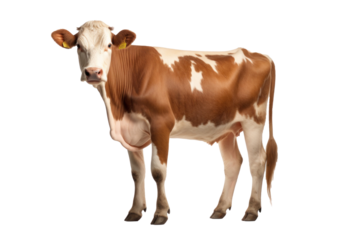 A cow isolated on transparent background.
