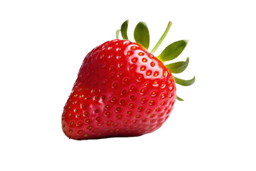 A fresh strawberry isolated on transparent background.