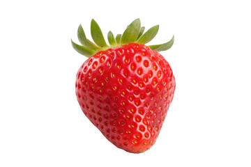 A fresh strawberry isolated on transparent background.