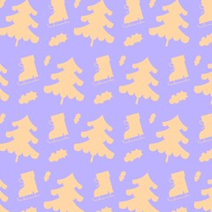 Pastel Winter Wonderland Seamless Digital Paper