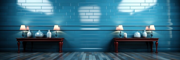 Blue Light Ceramic Wall Chequered Floor , Banner Image For Website, Background Pattern Seamless, Desktop Wallpaper