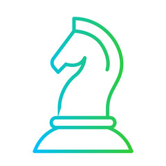 Strategy key performance indicator icon with blue and green gradient outline style. business, strategy, success, marketing, team, plan, management. Vector Illustration