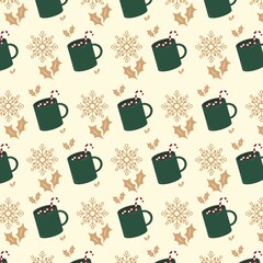 Boho Winter Wonderland Seamless Digital Paper