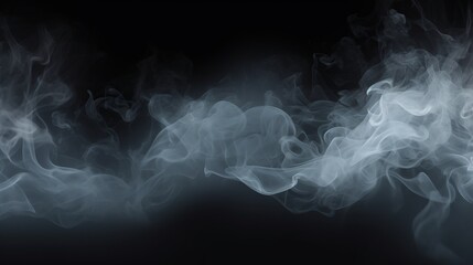 Fototapeta premium White fog or smoke on dark copy space background.