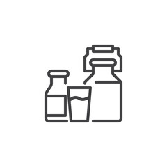 Dairy products line icon