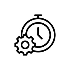 Efficiency key performance indicator icon with black outline style. efficiency, efficient, performance, concept, technology, energy, business. Vector Illustration