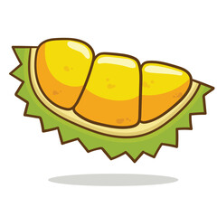 illustration of a slice of durian fruit