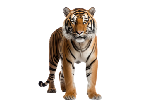 A tiger isolated on transparent background.