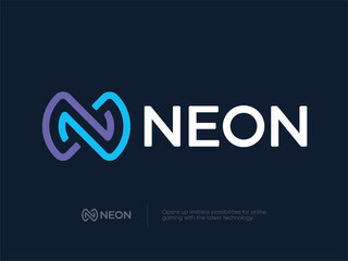 Modern professional logo in the shape of the letter N. Exclusive N shape