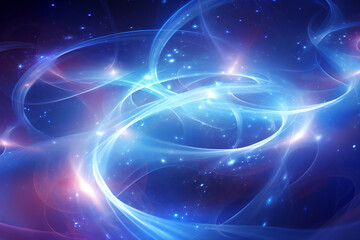 blue light digital space background material, Generative AI	