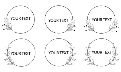 Set of black laurels branches. Flower ornament dividers collection. Vintage laurel wreaths. Hand drawn vector laurel leaves decorative elements. Leaves, swirls, award, icon. Vector illustration.