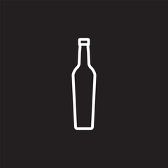 Essential restaurant bar icon wine bottles concept thin line style - editable stroke Wine bottles
