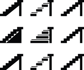 Stairs Icon Design Vector Symbol Staircase Stairway
Arrow stairs climbing. Go down, up. Escalator