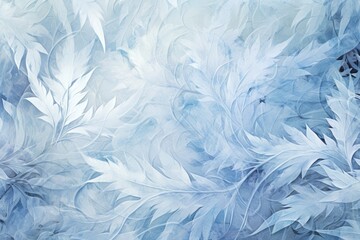 Fototapeta premium Snow pattern on window - Generative AI