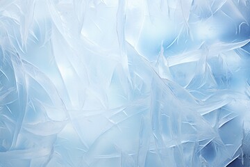 Obraz premium Snow pattern on window - Generative AI