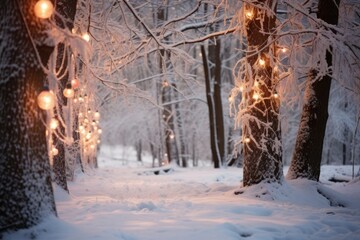 Snowy Forest Paths: Explore and photograph forest trails covered in snow, inviting viewers to imagine where the path leads. - Generative AI