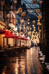 Obraz premium Straße weihnachtlich geschmückt