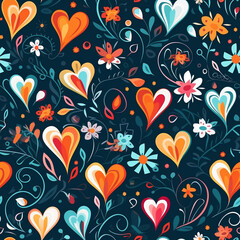 Floral Hearts A Romantic Fusion of Floral and Loving Heart Shapes