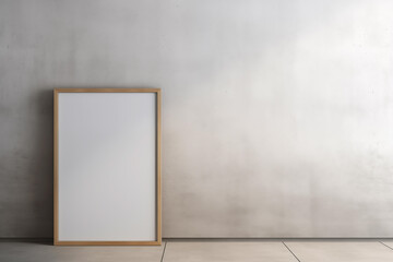 Picture frame lean on empty wall