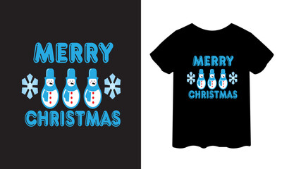 merry christmas sky color t-shirt design