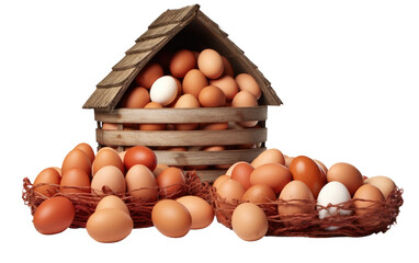 Eggs from the Countryside On Isolated Background