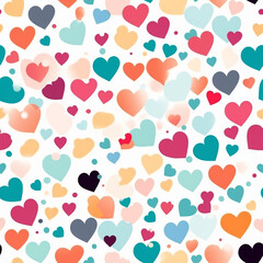 Fototapeta premium Romantic Heart Confetti Wrapping Paper for Valentines Day