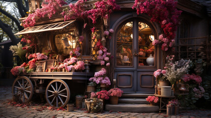 Fototapeta premium Rose shop selling.