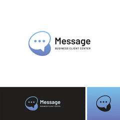 Chat app logo design, talk, message icon vector illustration