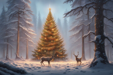 christmas tree in the park