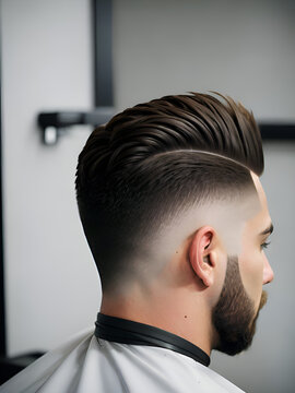Man with cool hairstyle - profile view