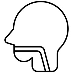 Menschen Körper Kehle