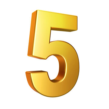 Alphabet. Golden 3d number isolated on a transparent background. 3d illustration. png.	