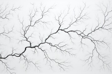 Fototapeta premium Snowy Textures: Highlight the tactile and textural aspects of snow, like the way it clings to branches or forms drifts. - Generative AI