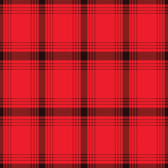 Obraz premium Japanese Red Plaid Vector Seamless Pattern