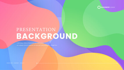 Naklejka premium Colorful colourful vector simple background with abstract shapes