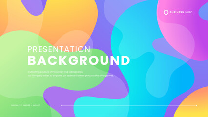 Colorful colourful vector simple minimalist style background design with waves and liquid