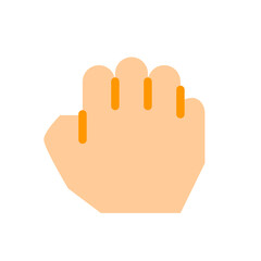 手、グー、拳、握るを表すカラースタイルのアイコン