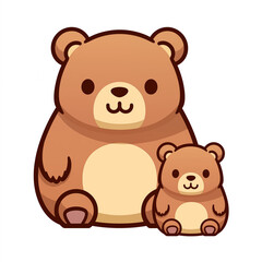 Obraz na płótnie Canvas illustration of two bear 