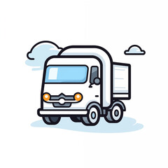 Fototapeta premium truck isolated on white background