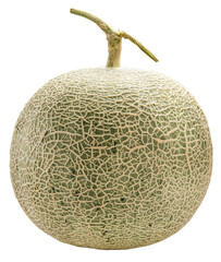 Cantaloupe melon on white background. Sweet Orange Melon isolate on white PNG File.