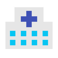 医療、病院を表すカラースタイルのアイコン