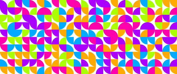 Colorful colourful vector flat mosaic banners with shapes