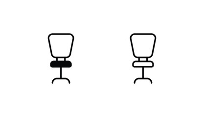 Chair icon design with white background stock illustration