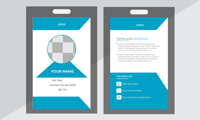 Modern and minimalist id card layout.