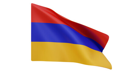 Armenia flag realistic 3d render isolated, armenia flag isolated, armenia flag background
