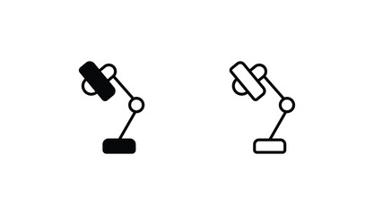 Lamp icon design with white background stock illustration