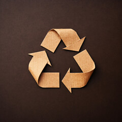 Recycle symbol icon from used paper. eco and save