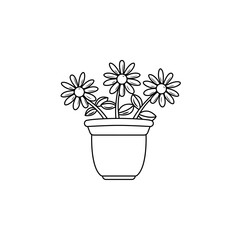 coloring book lily flower black and white