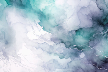 カラフルな煙の水彩画
