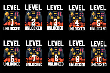 Gaming T-shirt Design Bundle.